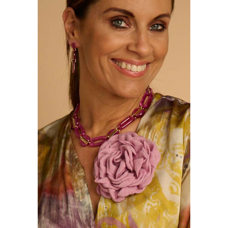 Les Cordes broche roze 2