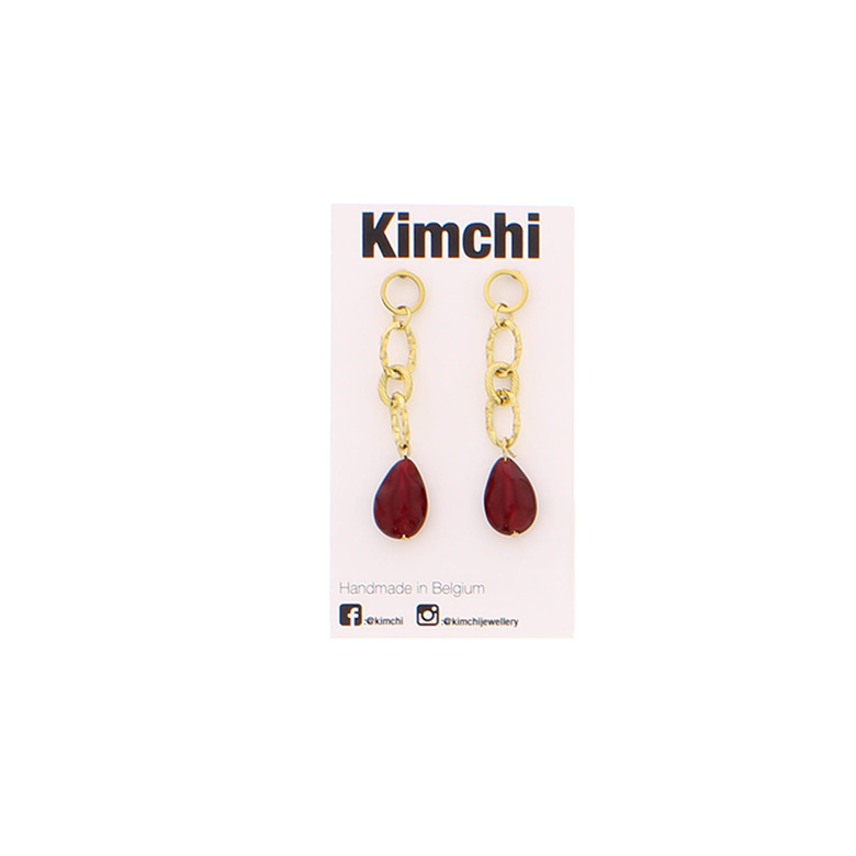 Kimchi earrings red