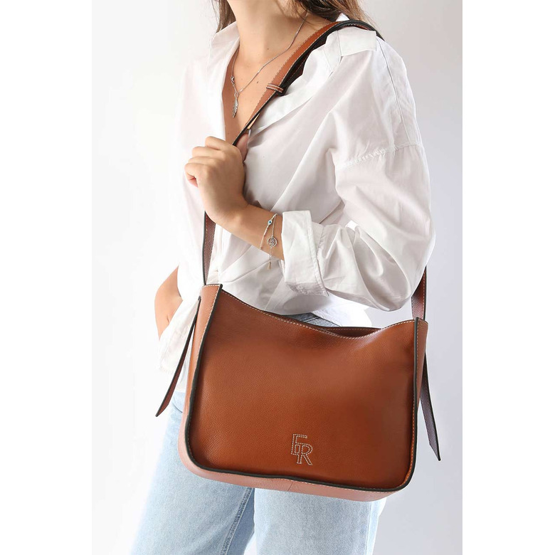Etrier sac porté épaule brun 3