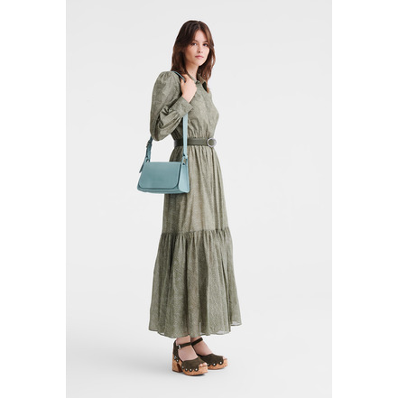 Longchamp sac porté épaule vert