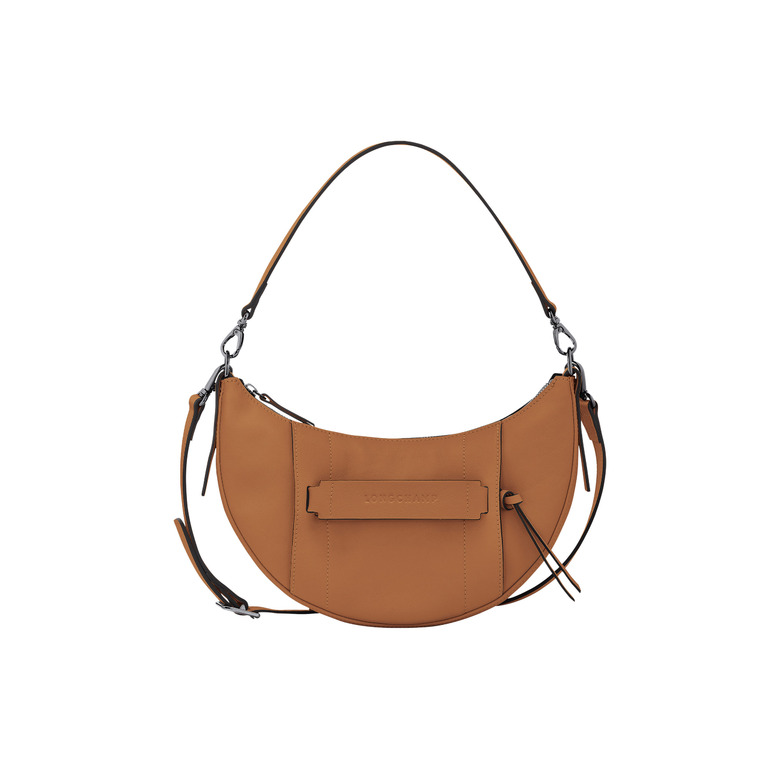 Longchamp sac porté épaule cognac