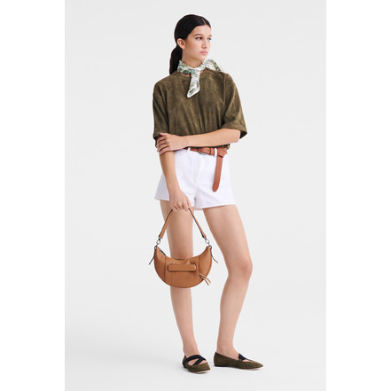 Longchamp sac porté épaule cognac