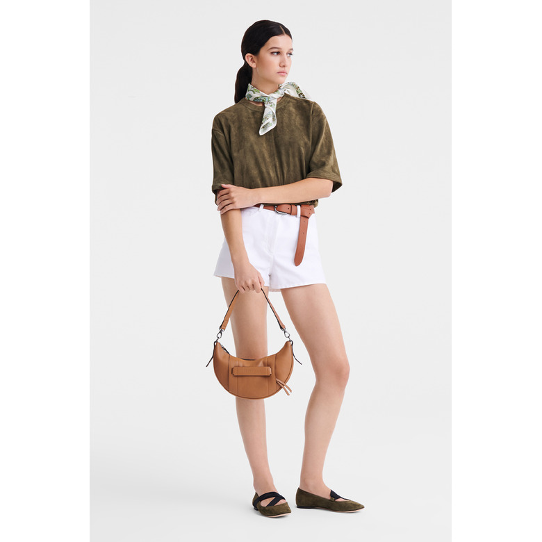 Longchamp sac porté épaule cognac 2
