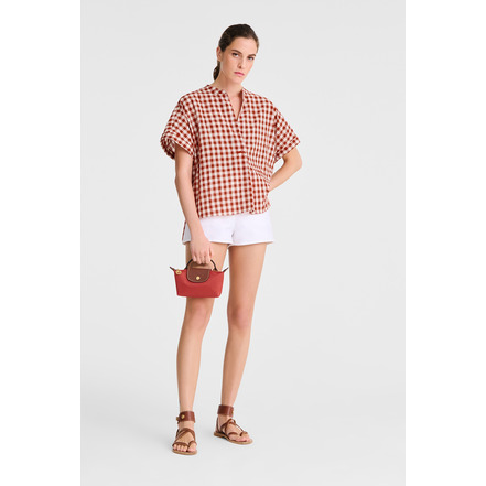 Longchamp trousse de toilette rouge