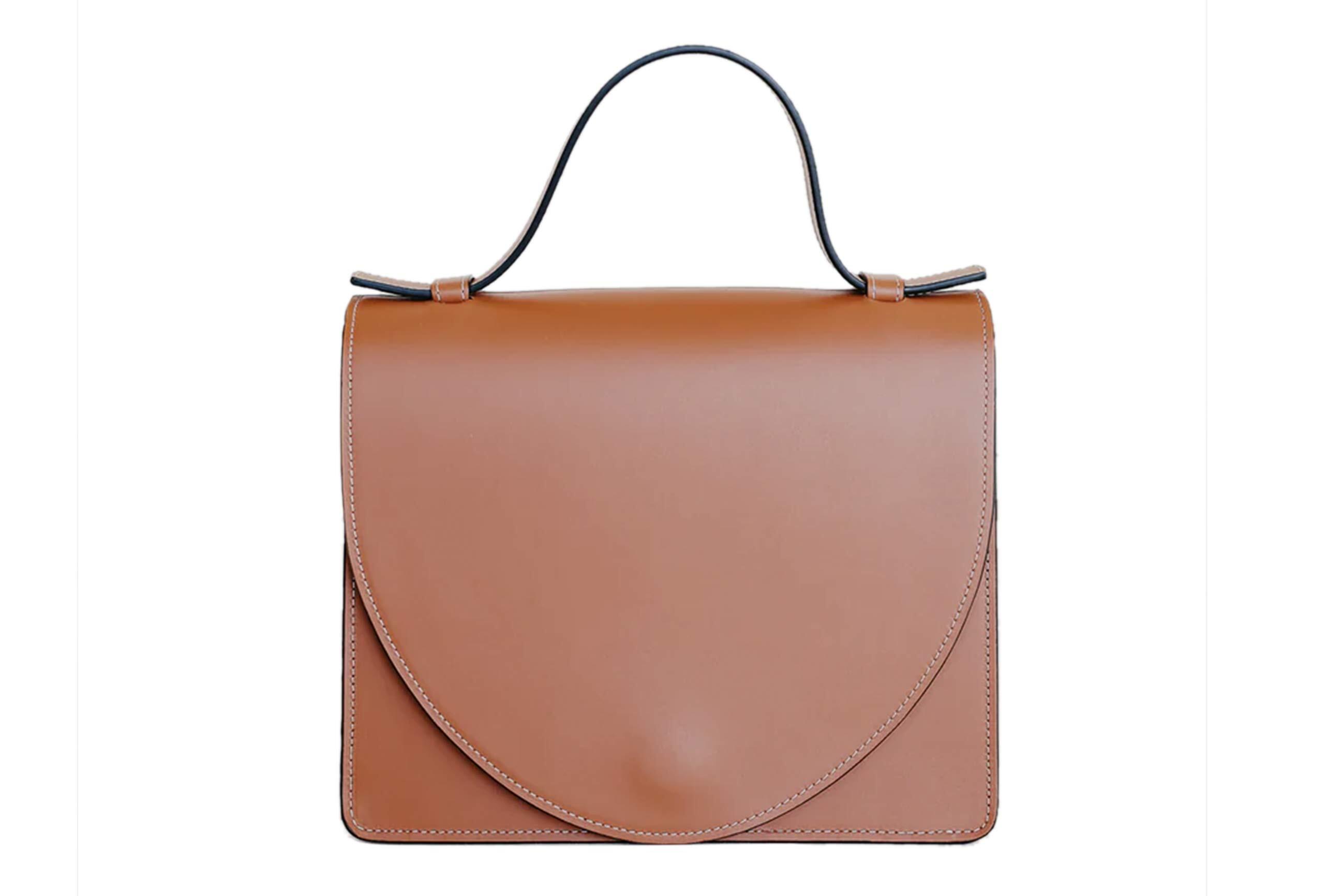 Handbag | Mieke Dierckx | Cognac | MINI BRIEFCASE DOUBLE | Free