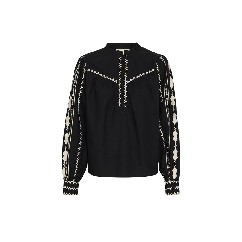 Cream blouse zwart
