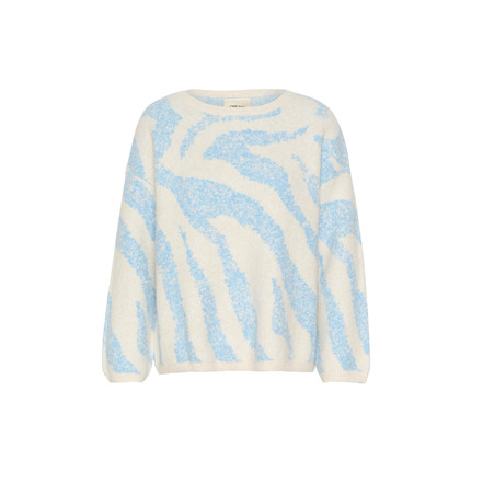 Cream sweater blue