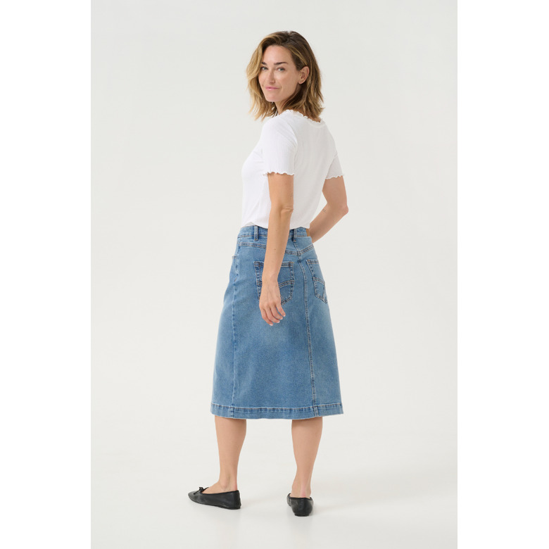 Cream jupe jeans 3