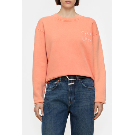 Closed sweater oranje