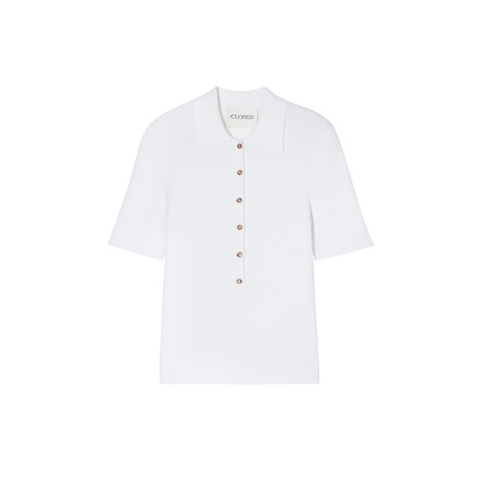 Closed polo weiss