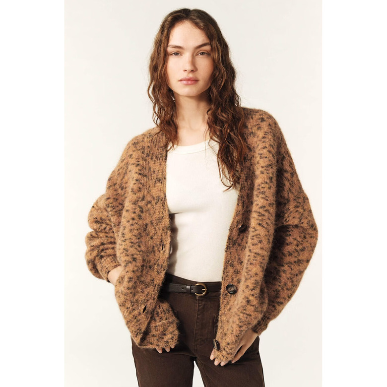 Ba&sh cardigan camel 2