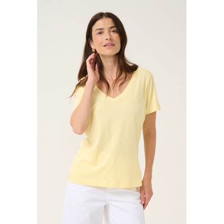 Cream t-shirt geel