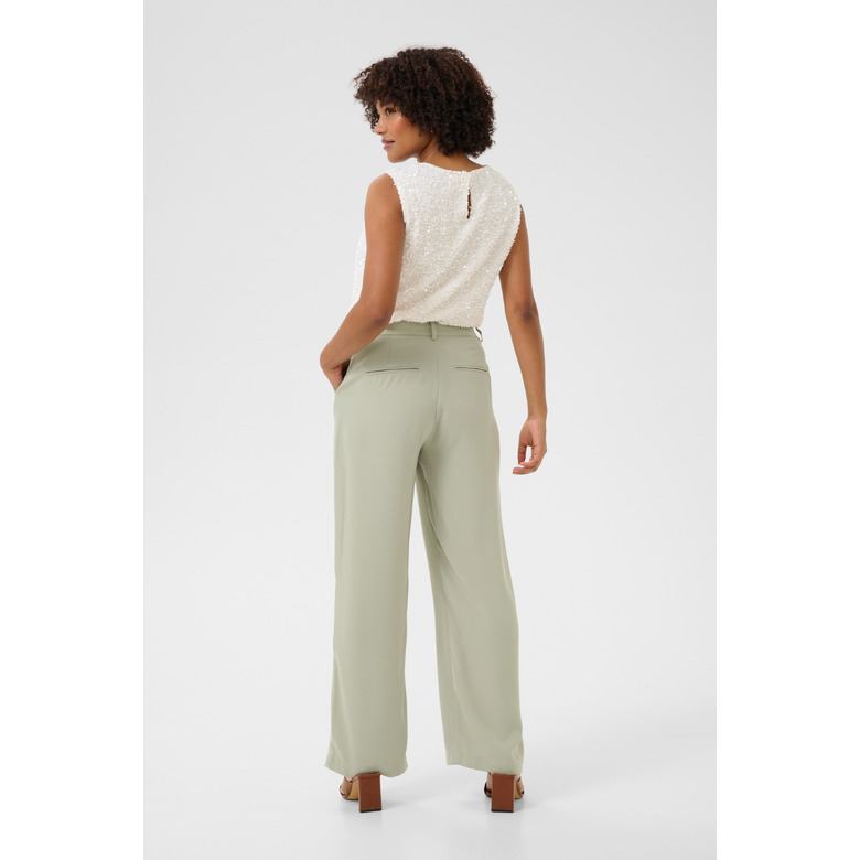 Cream broek groen 3