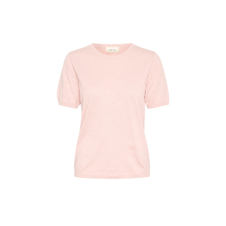 Cream sweater pink