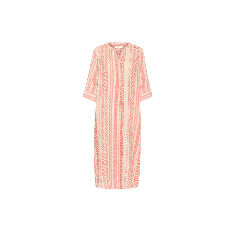 Cream jurk oranje