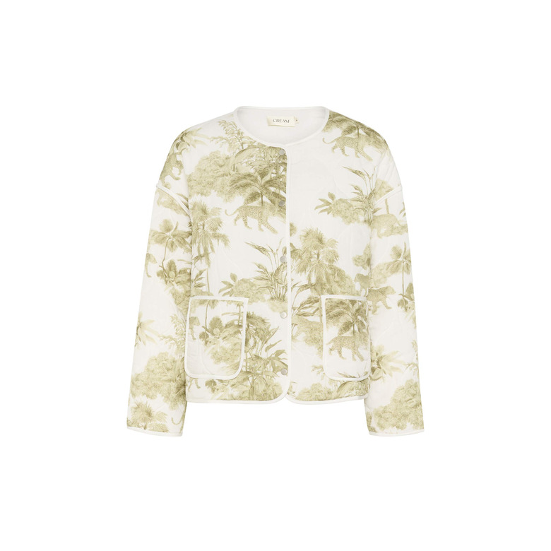 Cream vest groen