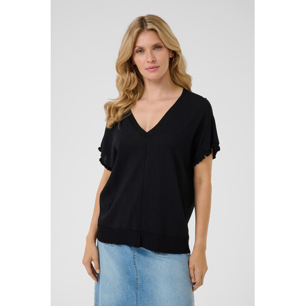 Cream t-shirt zwart