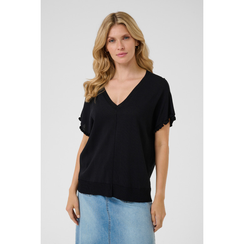 Cream t-shirt zwart 2