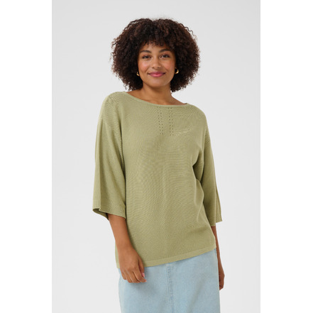 Cream sweater green
