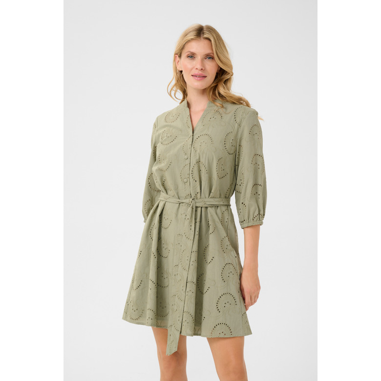 Cream kleid grÜn 2