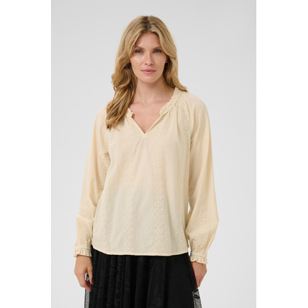 Cream blouse beige