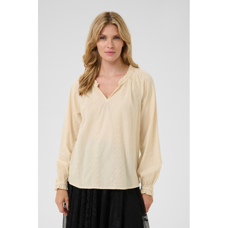 Cream blouse lightbrown 2