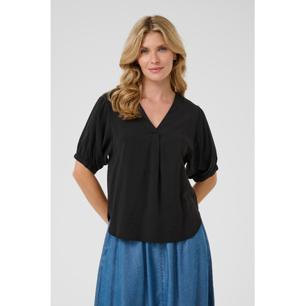 Cream blouse zwart