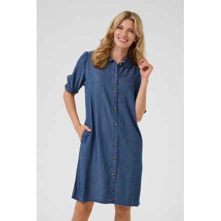 Cream jurk blauw