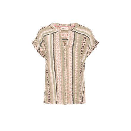 Cream blouse jeans