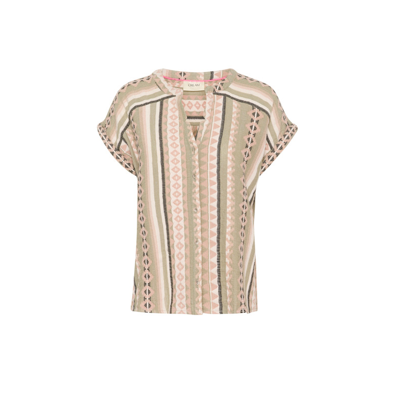 Cream blouse jeans