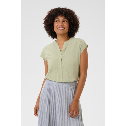 Cream blouse groen