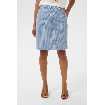 Cream rok blauw