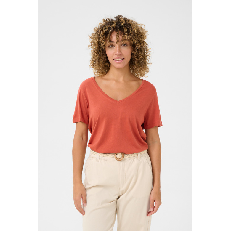 Cream t-shirts orange 2