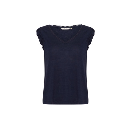 Cream t-shirt blauw