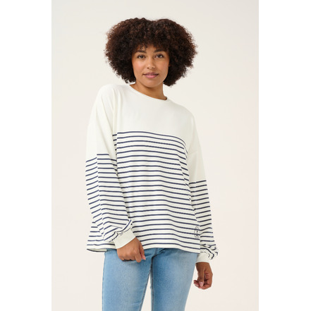 Cream sweater blauw
