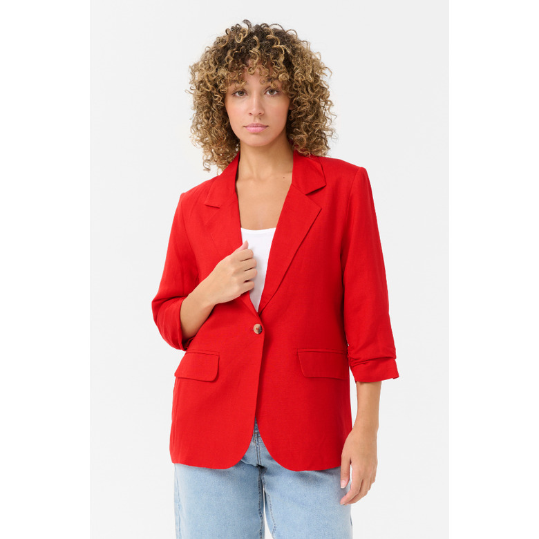 Cream blazer rood 2