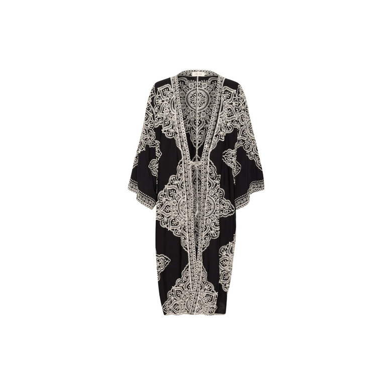 Cream cardigan zwart