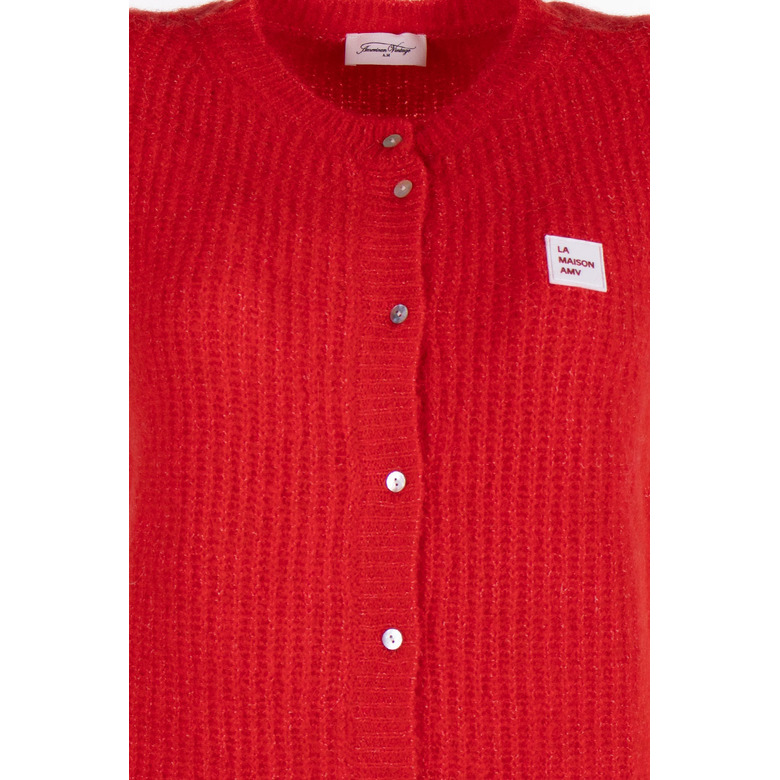 American Vintage cardigan rouge 2