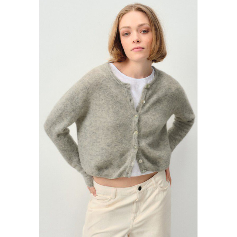 American Vintage strickjacke grau 2