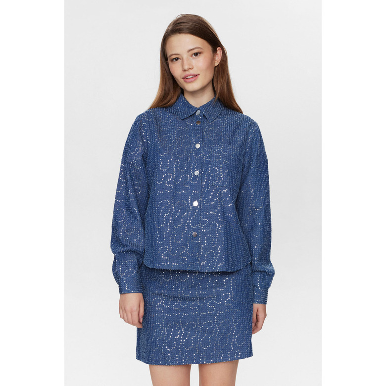 Numph blouse blauw 2