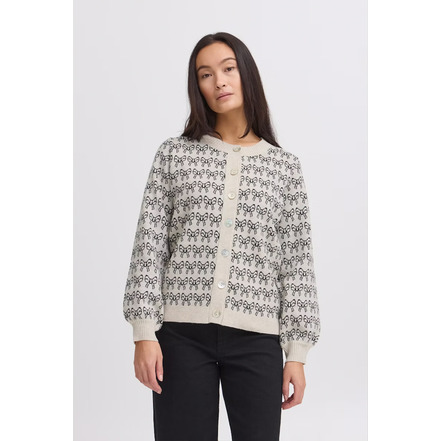 Ichi strickjacke ecru