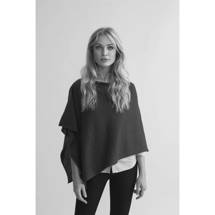 Sibin Linnebjerg poncho ecru
