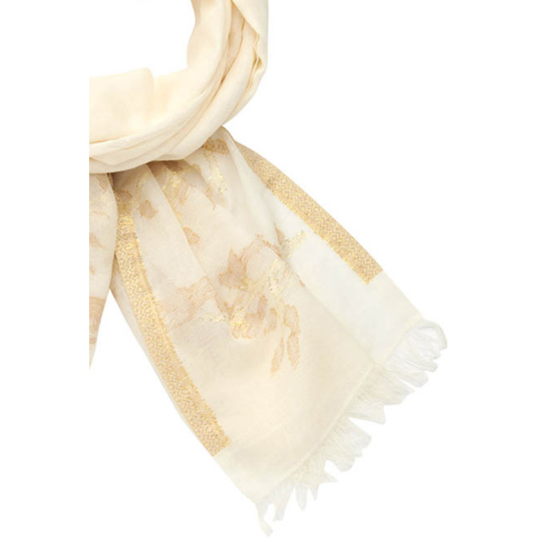 Les Cordes scarf ecru 2