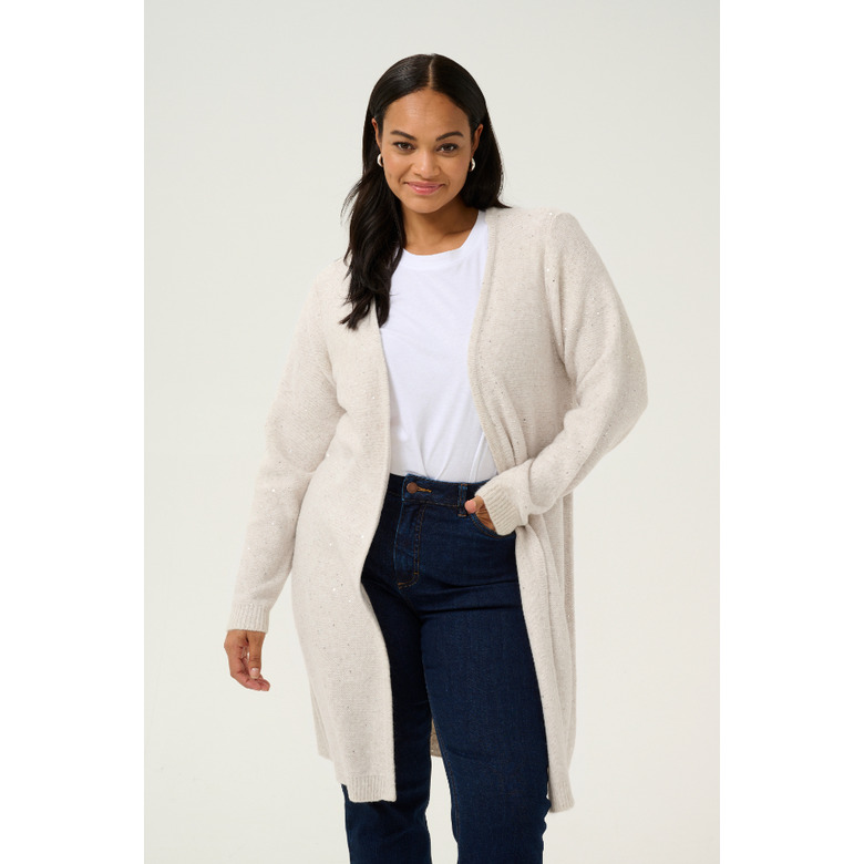 Kaffe Curve cardigan beige 2