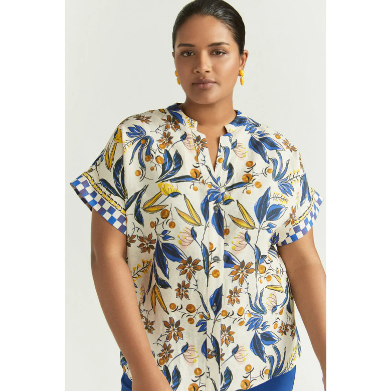 Xandres blouse blauw 2