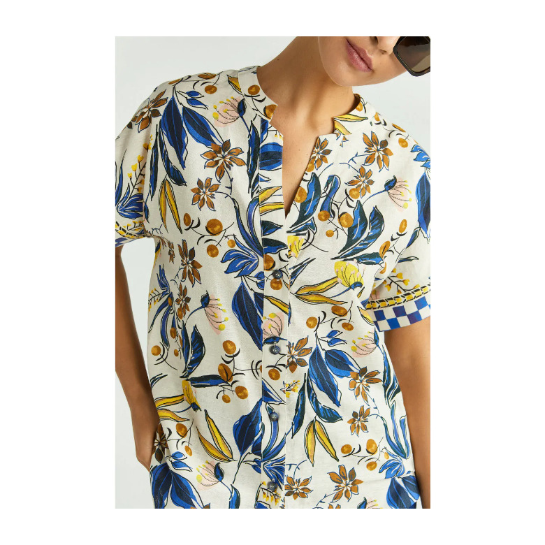 Xandres blouse blauw 3