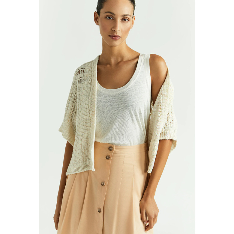 Xandres gilet ecru 2
