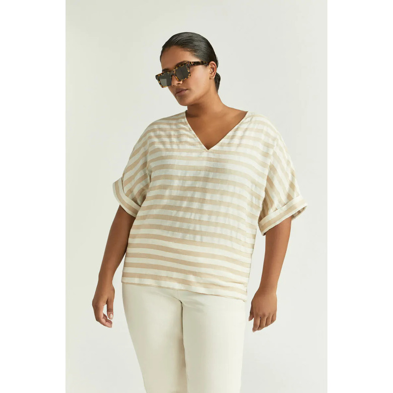 Xandres blouse beige 3