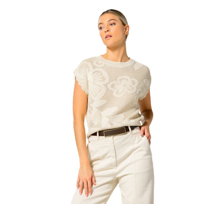Caroline Biss sweater ecru 2