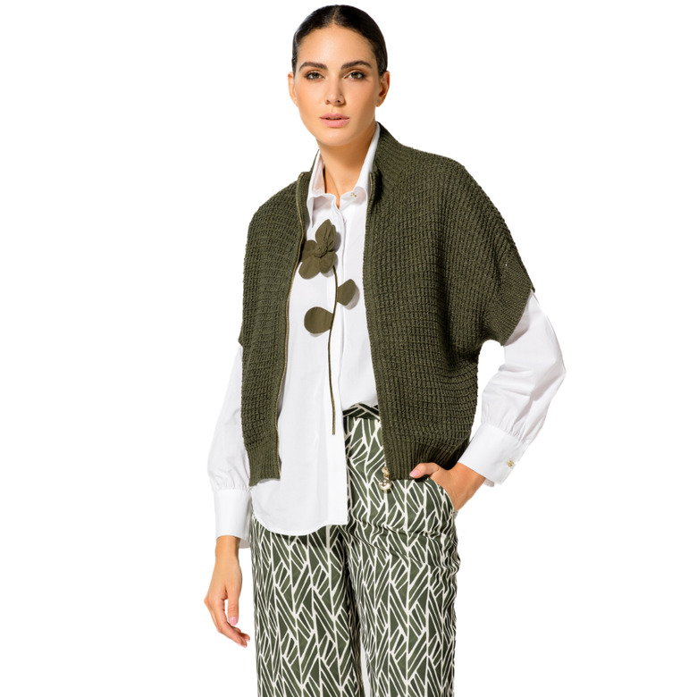 Caroline Biss strickjacke grÜn 2